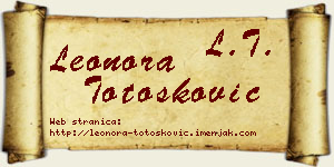 Leonora Totošković vizit kartica